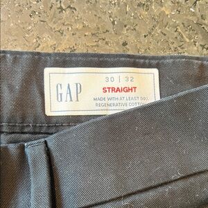 GAP Black Straight-Leg Cotton Pants